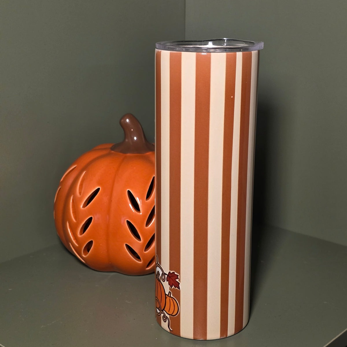 Fall Beagle & Pumpkin 20oz Skinny Tumbler