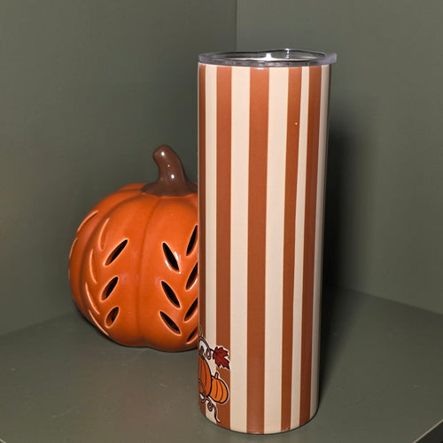Fall Beagle & Pumpkin 20oz Skinny Tumbler
