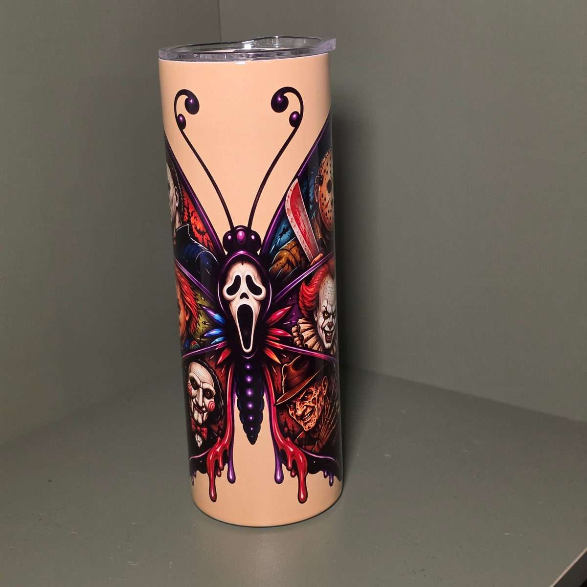 Horror Butterfly 20oz Skinny Tumbler – Halloween Inspired