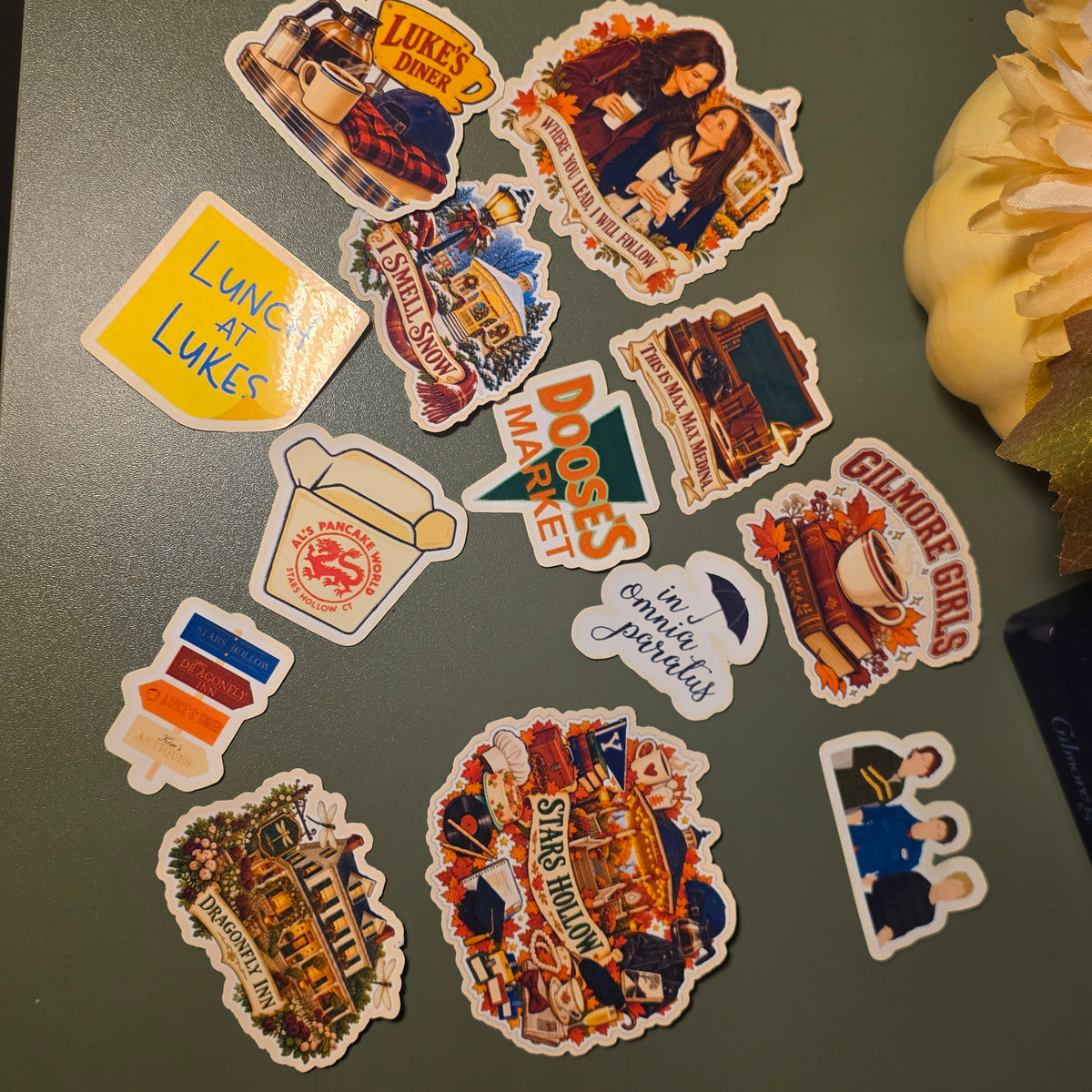 Cozy Small-Town Fall Sticker Pack – 13 Stickers
